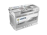 VARTA Silver Dynamic AGM Batterie A7 (E39) – Start-Stop und xEV Autobatterie 12V 70Ah 760A – Starterbatterie für Autos mit hohem Energiebedarf