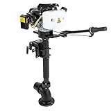 TESUGN Aussenborder Benzinmotor 4 PS 4-Takt 55cc, VierTakt Außenbordmotoren Benzinmotor Luftkühlsystem Bootsmotor Fischerboot Motor, Leistungsstarker Außenborder Bootsmotor CDI System