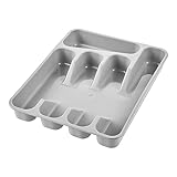 keeeper Besteckkasten mit 5 Fächern, Schubladeneinsatz, 33,5 x 26,5 x 5 cm, Pablo, Nordic Grey