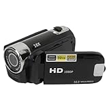 ASHATA D90 Videokamera Camcorder, 1080P 16 MP Digitalkamera Recorder, 2,4 Zoll Drehbarer Bildschirm, 16 facher Digitalzoom Camcorder Kamera mit Fülllicht (Black)
