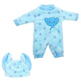 Toyvian 1 Satz Puppenkleidung puppenkleiderschrank Puppenbekleidung Puppenpyjama Puppenkleider-Set Kleidung für wiedergeborene Puppen Kleidung für wiedergeborene Babypuppen Plüsch Sky-Blue