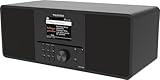 TELESTAR TOP 300 – DAB+/Internetradio mit CD-Player (Stereo, 2 × 15 W, Streamingdienste, Bluetooth Sende-/Empfangsfunktion, USB-Recording, Notfallwarnsystem) – Schwarz