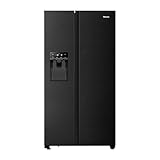 Hisense RS694N4TFE Side-by-Side Kühl-Gefrierkombination/ NoFrostPlus/ Inverter-Kompressor/ Eis-Wasser Spender/ HolidayMode/ 178,6 cm/ Kühlteil 371 l/ Gefrierteil 191 l/ 42 dB/ 323 kWh/ Jahr, Schwarz