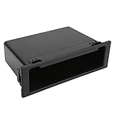 Aramox 1Din Auto-Stereo-Audio-Radio-Aufbewahrungsbox, Großer Stauraum, Stereo-Radio-Aufbewahrungsbox für, Armaturenbrett-Organizer, Schwarz