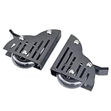 Rustikales Schwarzes Bibliotheksleiter-Schiebeset (ohne Leiter), Rollleiter-Hardware for Zuhause/Innenraum/Loft/Bibliothek, Kohlenstoffstahl (Size : Floor Roller)