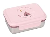 LÄSSIG Kinder Brotdose Edelstahl Lunchbox Frühstücksbox nachhaltig Kindergarten Schule/Adventure Tipi,, 1 Stück (1er Pack)