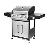 Teesa BBQ 5007 MASTER Garten-Gasgrill 5 Brenner 15kW Flaschenschrank
