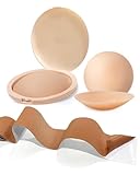 Egussi Nippelpads, 2 Paar Ultra Dünne Nippel Covers Wiederverwendbar Brustwarzenabdeckung mit Brustband – Unsichtbare Nipple Pads für rückenfreie Kleider