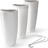 Ligano® Heizkörper Luftbefeuchter Modern – Keramik Wasserverdunster für die Heizung – 3 Stück Weiß