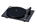 Pro-Ject Essential III SB, Audiophiler „Best Buy“ Plattenspieler mit elektronischer Geschwindigkeitsumschaltung (Schwarz)