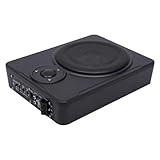 BZYFJB 8 Zoll 200W Aktivsubwoofer Untersatz Auto/LKW – Kompakte Bassbox mit Eingebautem Verstärker & Kabel Set, Flacher Subwoofer für Unter dem Sitz, Hochleistungs-Sound für Kfz-Audioanlagen