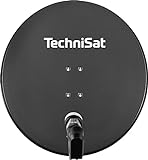 TechniSat SATMAN 850 PLUS - Satellitenschüssel für 4 Teilnehmer (85 cm Sat Spiegel mit Masthalterung und 40mm Universal-Quattro-Switch-LNB) grau