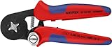 KNIPEX Selbsteinstellende Crimpzange für Aderendhülsen, 0,08-16 mm², Vierkant-Pressung, Aderendhülsenzange, Presszange, 97 53 04