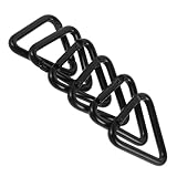 Toyvian 6 Stück Kleine Schwarze Aluminium Dreieck Karabinerhaken Leichter Schlüsselanhänger für Rucksack Robuste Outdoor Clips mit Starkem Halt für Kleidung und Camping Zubehör