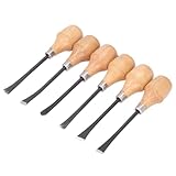 Stechbeitel Set 6Pcs Holz Carving Meißel Set Kit Skulptur Hand Werkzeuge Halbkugelförmigen Griff DIY Carving Meißel Tools Holz Hand Werkzeuge Schnitzset