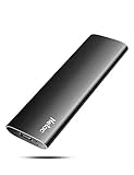 Netac 1TB SSD Extern USB 3.2 Gen 2, Externe Festplatte SSD für Laptop, TV Aufnahmen, Mac, PS4, PS5, Xbox, Handy Android (USB C Aluminum)