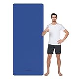CAMBIVO Yoga Matte XXL 213 x 81cm, Blaue Yogamatte 6mm Dicker Breit, Gymnastikmatte Groß, Trainingsmatte Turnmatte Rutschfest mit Tragegurt, Sport Matte für Zuhause, Workout, Gym, Exercise, Pilates