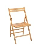 Spetebo Bambus Klappstuhl Natur - 78 x 40 cm - Küchen Stuhl klappbar aus FSC Holz - klassischer Holzstuhl für den Hausgebrauch
