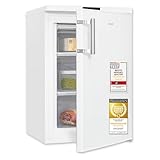 Exquisit Gefrierschrank, 4-Sterne-Gefrieren, 85 Liter, Gefrierschrank klein, LED-Display, Tiefkühlschrank, GS581-HE-010D weiss