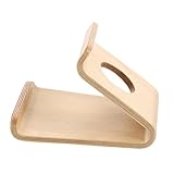 DECORNIJIA Schreibtisch Handyhalter aus Hellem Holz Mobiles Phone Rack mit Stabilem Standfuß Praktischer Smartphone Halter für Büro und Zuhause Leichte und Handschonende Oberfläche