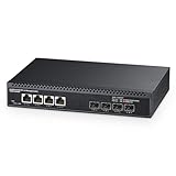 Binardat 8 Port 10 Gigabit Managed Switch, 4x10G RJ45 Ethernet, unterstützt 1G/2.5G/5G/10G, 4x10G SFP+, 160Gbps Bandbreite, L3 Web Managed, Metall Netzwerk Switch