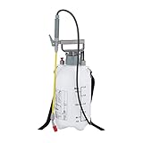 Relaxdays Drucksprüher, 5 l, Pflanzenbewässerung & -schutz, verstellbare Düse, Skalierung, Pumpsprühgerät, weiß-grau