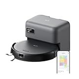 eufy C10 Saugroboter mit Automatischer Absaugstation, 7,3cm Ultraflaches Design, Teppichreinigung, Ausfahrbare Seitenbürste für Ecken, Automatische Entleerung, Punktlaser- & Infrarot-Navigation