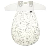 Alvi Baby Mäxchen Schlafsack System 3 teilig mit Babylöffel DeinKinderland| Alvi Außensack mit zwei Innensäcke | Ganzjahresschlafsack mitwachsend Kinderschlafsack Babyschlafsack (aqua dot, 50-56)