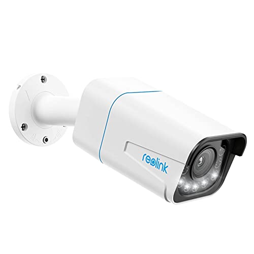 Reolink 4K Smarte PoE IP Kamera Outdoor mit Personen-/Autoerkennung, 5X optischer Zoom Überwachungskamera Aussen, Spotlight, Farbige Nachtsicht, Zwei-Wege-Audio, Micro SD-Kartensteckplatz, RLC-811A