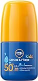 NIVEA SUN Kids Schutz & Pflege Sonnen-Roller LSF 50+ (50 ml), Sonnencreme Roll-on mit LSF 50+, extra wasserfeste Sonnenmilch für Kinder als praktischer Roller