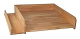 Wickeltischaufsatz 60x70cm mit seitlicher Ablage, Buche geölt, Wickelaufsatz für Waschmaschine oder Trockner, echtes Holz