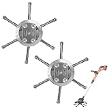 OFFCUP Unkrautbürste Freischneider, 2 Stück Wildkrautbürste für Motorsense 5,5mm Bohrung, Drahtbürste Freischneider Rundbürste mit Zubehör, StahlbüRste Unkrautbuerste für Rasentrimmer