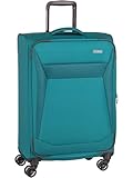 Travelite 4-Rad Koffer Größe M Weichschale, Gepäck Serie Chios mit Dehnfalte + Kantenschutz, Trolley in Zeitloser Optik, 67 cm, 60-66 Liter