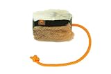 Generisch Firedog Mini Snack Dummy mit Kaninchenfell – Futterdummy für Hunde aus Nylon & Echtfell | Mit Reißverschluss & Wurfkordel | Apportiertraining mit Belohnungseffekt