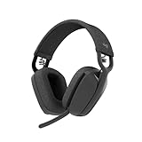 Logitech Zone Vibe 100 Leichte, kabellose Over-Ear-Kopfhörer mit geräuschunterdrückendem Mikrofon, Multipoint Bluetooth-Headset, Funktioniert mit Teams, Google Meet, Zoom, Mac/PC - Graphit