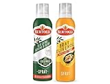 Bertolli Olivenöl Spray Set Olio Di Oliva Cucina 200ml + Olio Di Oliva Extra Vergine Originale 200ml (2 x 200ml)