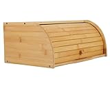 AMYSTY Brotkasten Brotbox Brottopf Brotkasten Aus Bambus, Brotaufbewahrungsbehälter Mit Rolltop-Arbeitsplatte, Einfacher Kreativer Brothalter Für Die Dekoration Brotaufbewahrung