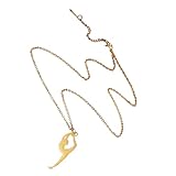 Abaodam Turner Nackenkette Hochwertigem Stilvolles Pendant für Männer und Frauen für Sport und Alltagsoutfits Nackendekoration Goldfarbene Ausführung
