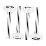EXCEART 4 Stück Garagentorscheibe Garagentorräder tauschen Garagentorrolle aus Nylon Garagentor -Roller -Kit tür rad rolle Garagentorrad Nylonrolle mit Stiel Metallrollen Stahl Silver