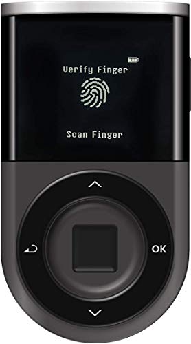D'CENT Biometrisch Geldbörse-Kryptowährung Hardware Geldbörse-Bluetooth-Unterstützung für mehrere Münzen, einschließlich Bitcoin, Ethereum und mehr