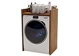 CraftPAK Waschmaschinenschrank geeignet für Waschmaschine & Wäschetrockner, Waschmaschinenschrank Überbauschrank, Badezimmermöbel Größe 66x97x48 cm, Farbe Retro