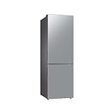 Samsung Kühl-Gefrier-Kombination, Kühlschrank mit Gefrierfach, 185 cm, 344 l Gesamtvolumen, 114 l Gefrierteil, Flaschenregal, Edelstahl-Look, RB33B612ESA/EF