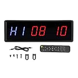 5V 2A Clear LED und High Contrast Display LED -LED -Intervall -Timer Multifunktionaler Sportuhr -Timer mit 12 und 24 -Stunden -Uhr, Stoppuhr, Countdown und Intervalltimer
