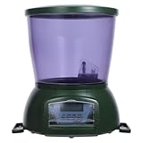 iplusmile Automatischer Fischfutterspender mit Lcd Display Robuster Futterautomat für Aquarien und Teiche Programmierbare Fütterungszeiten Ideal für Goldfische und Andere Fische Batterie Nicht Enthalt