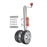 KENBT Doppeltes 8-Zoll-Stützrad, hochschwenkbares Vollgummirad, Tragfähigkeit 1500 lbs, Wohnwagen, Wohnmobil, Bootsanhänger, Wagenheber, Teile, Zubehör, Wohnmobil-Zubehör