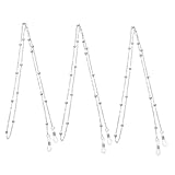 CTIRCHIU 3 Stück Brillenkette Brillenband Brillenkette Lesebrillenkette Maskenbrillenkette Perlenbrillenkette Brillenketten Hängender Hals Brillenkette Die Kette Silber Kupfer