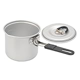 Suppentopfgriff aus Aluminiumlegierung, leicht, kompakt, 12 x 10 cm, Outdoor-Kochgeschirr, Camping-Topf für Wandern, Camping, Picknick, Grillen und Autofahrten (Edelstahl)