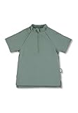 Sterntaler Kurzarm -Schwimmshirt - Schwimmshirt aus Bademodenstoff- UV Shirt Unisex mit UV -Schutz 50+ und Reißverschluss - Rashguard Baby und Kinder für Badespaß - mattgrün, 104