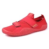 ZHENSI Barfuß-Fitnessschuhe, Herren Und Damen, Deadlift-Squat-Sneakers Indoor-Crosstrainer-Schuhe,Rot,40 EU