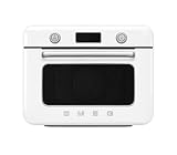 Smeg, COF01WHEU, Dampf-Kombibackofen, 10 Kochfunktionen, 33 automatische Rezepte, abnehmbarer Tank, Dampfgaren, Entkalkungsfunktion, 1800 W Leistung Weiß